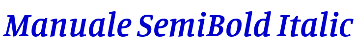 Manuale SemiBold Italic шрифт